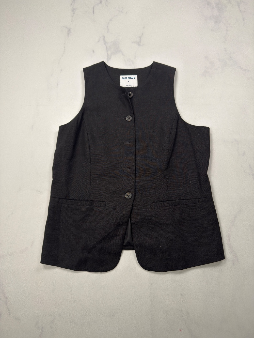 Old Navy Minimalist Vest Black 90s Business Chic - Womens M